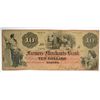 1863 $10 FARMERS & MERCHANT BANK NOTE