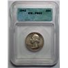 Image 1 : 1942 WASHINGTON QUARTER ICG PROOF 63