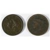 Image 1 : 1838 LARGE CENT AG/GOOD & 1839 LARGE CENT VG/FINE