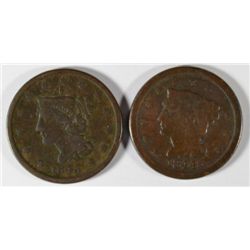 1843 LARGE CENT GOOD & 1844 GOOD