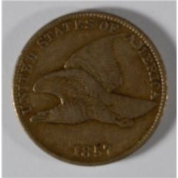 1857 FLYING EAGLE CENT, VF