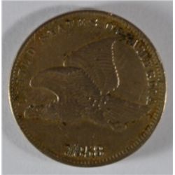 1858 S.L. FLYING EAGLE CENT, XF SMALL SCRATCH