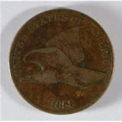 1858 L.L. FLYING EAGLE CENT, FINE