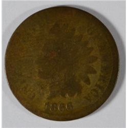 1866 INDIAN HEAD CENT, GOOD