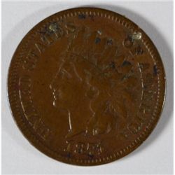 1871 INDIAN HEAD CENT VF  ( SOLDER ON REVERSE )
