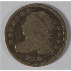 1836 BUST DIME, VG