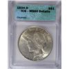 Image 1 : 1934 D PEACE DOLLAR ICG MS 60 CLEANED