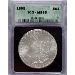 1899 Morgan Dollar ICG MS 65 Gem White