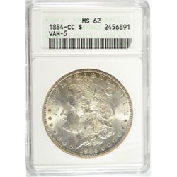 1884-CC MORGAN DOLLAR ANACS MS62