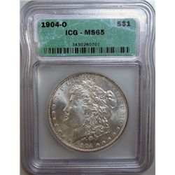 1904-O MORGAN DOLLAR ICG MS-65 SCREAMER!