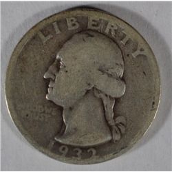 1932 D WASHINGTON QUARTER VG