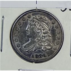 1834 BUST DIME AU NICE