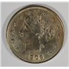 Image 1 : 1906 LIBERTY :V" NICKEL, XF+