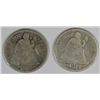 Image 1 : 1875 AND 1876 SEATED DIMES, BOTH GOOD