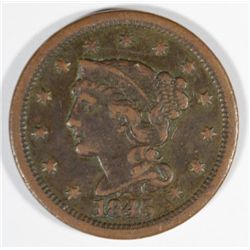 1845 LARGE CENT, F/VF