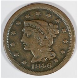 1846 LARGE CENT, F/VF