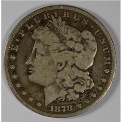 1878-CC MORGAN SILVER DOLLAR, VG