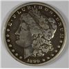 Image 1 : 1890-CC MORGAN SILVER DOLLAR, FINE