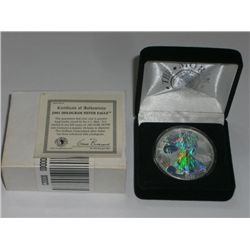 2003 SILVER EAGLE LIMITED MINTED *HOLOGRAM* SILVER EAGLE COMES IN ORIGINAL BOX/PACKAGE WITH COA!!