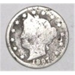1897 LIBERTY HEAD "V" NICKEL *NICE EARLY U.S. NICKEL*!! LIBERTY HEAD NICKEL CAME OUT OF SAFE!!