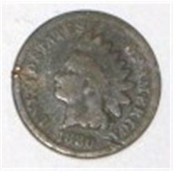 1880 INDIAN HEAD PENNY RED BOOK VALUE IS $6.00+ *NICE GOOD GRADE U.S. PENNY*!!