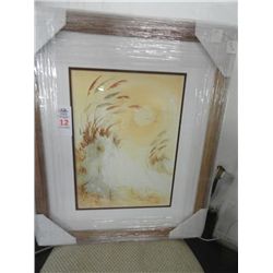 Dunes Under the Sun Lithograph Framed Signed & Numbered by Richard Williams 23 1/2 x 19 1/2 Frame Si