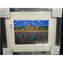 Field of Poppies Offset Lithograph Signed & Numbered by Joanne Netting - 23 x 21 Frame Size