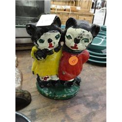 Cast Metal Cats Door Stop