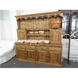 Knotted Pine Step Back Hutch  -  7' Width