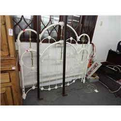 Cast Iron Brass Accent Bed Frame