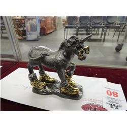 Michael Ricker Pewter Unicorn w/Shoes (W/Cert.)