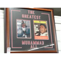 Autographed Mohammond Ali Photo Collage 30 1/2 x 28 Frame Size