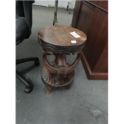 Carved Monkey Wood or Head Table