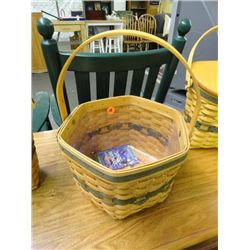 Longaberger Basket With Double Signature