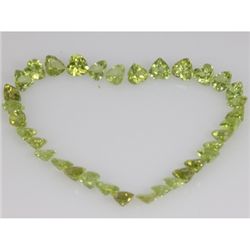 Natural Peridot Heart Cut 6x6mm 36.57ctw
