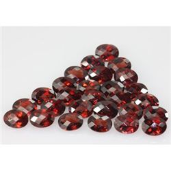 Natural Red Garnet Oval Cut AAA 6x8mm 38 pcs 58.53ctw