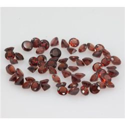 Natural Red Garnet Round Cut AAA 3x3mm 48 pcs 7.66 ctw