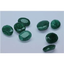 32.20 AFRICAN EMERALD MIX-SHAPED/SIZED (8 PC)