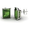 Image 1 : Genuine 5.60 ctw Green Tourmaline Earring 14k W/Y Gold