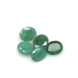 Natural 17.74ctw Emerald Oval (5) Stone
