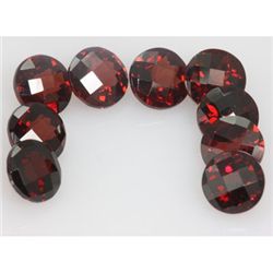 Natural Red Garnet Round Cut AAA 8x8mm 9 pcs 22.06 ctw