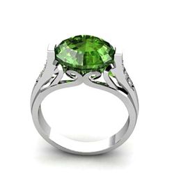 Genuine 5.09 ctw Emerald Ring 18k W/Y Gold