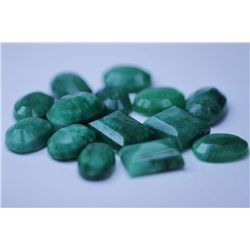 153.20 CTW AFRICAN EMERALD MIX SHAPES LOOSE STONES (14)