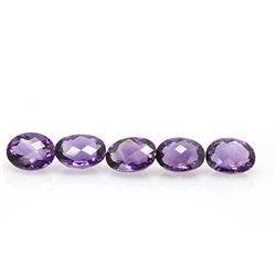 Natural Amethyst Oval Cut 10x12mm 5pcs 22.70 ctw