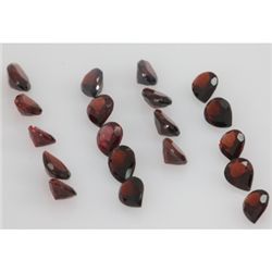 Natural Red Garnet Pear Cut AAA 5x7mm 19 pcs 16.42 ctw
