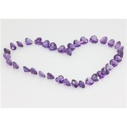 Natural Amethyst Heart Cut 6x6mm 33.48ctw
