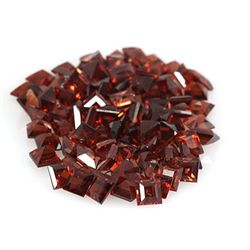 Natural Garnet Princess Cut 3x3mm 100 pcs 19.45 ctw