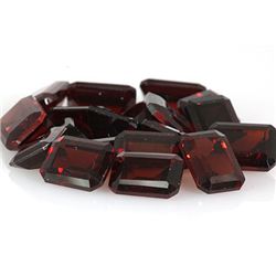 Natural Garnet Emerald Cut 6x8mm 19 pcs 37.80 ctw