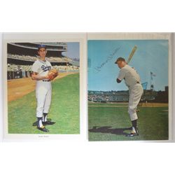 Mickey Mantle & Sandy Koufax Colored 8x10 Photos