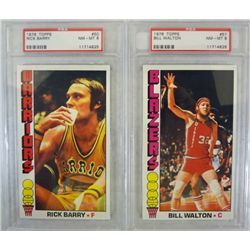1976 Topps Basketball PSA #50 Rick Barry & #57 Bill Walton